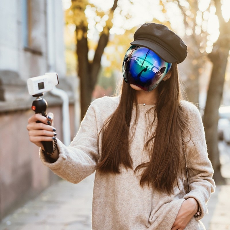 One-Piece HD Transparent Anti-Fog Anti-Splash Protective Mask Anti-Pollen Space Multi-Color Coating Goggles