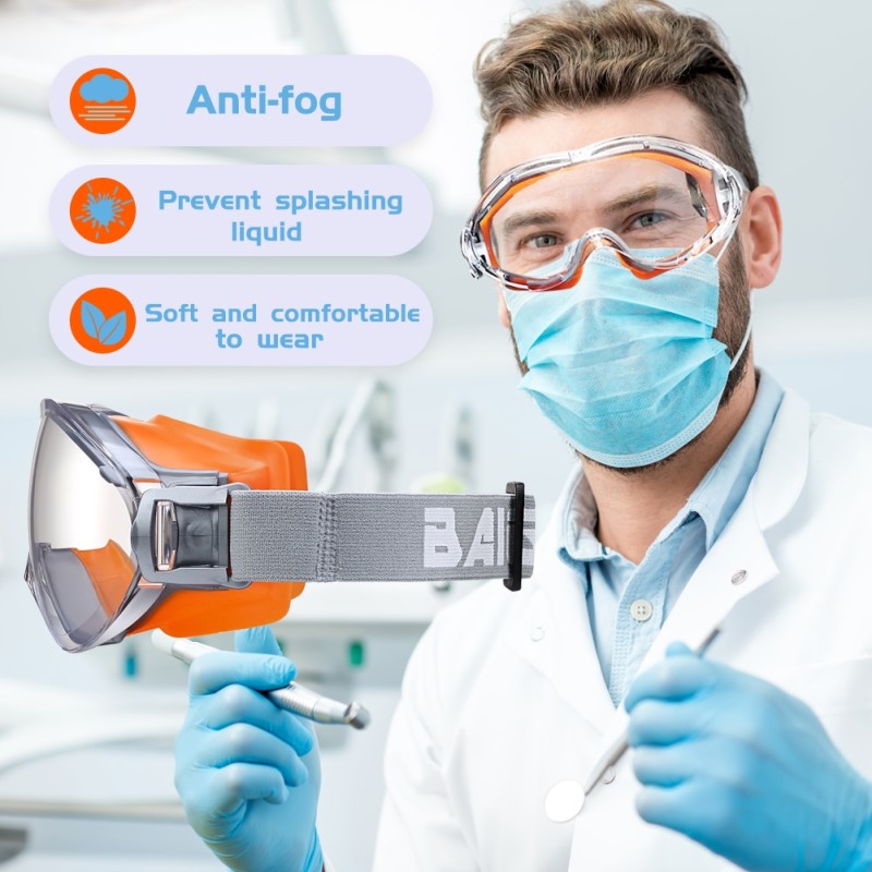 ZOHAN 2PCS Safety Glasses Protective Goggles Anti-UV Waterproof Tactical Sport Eyewear  Eye Protection Glasses Riding Skiing