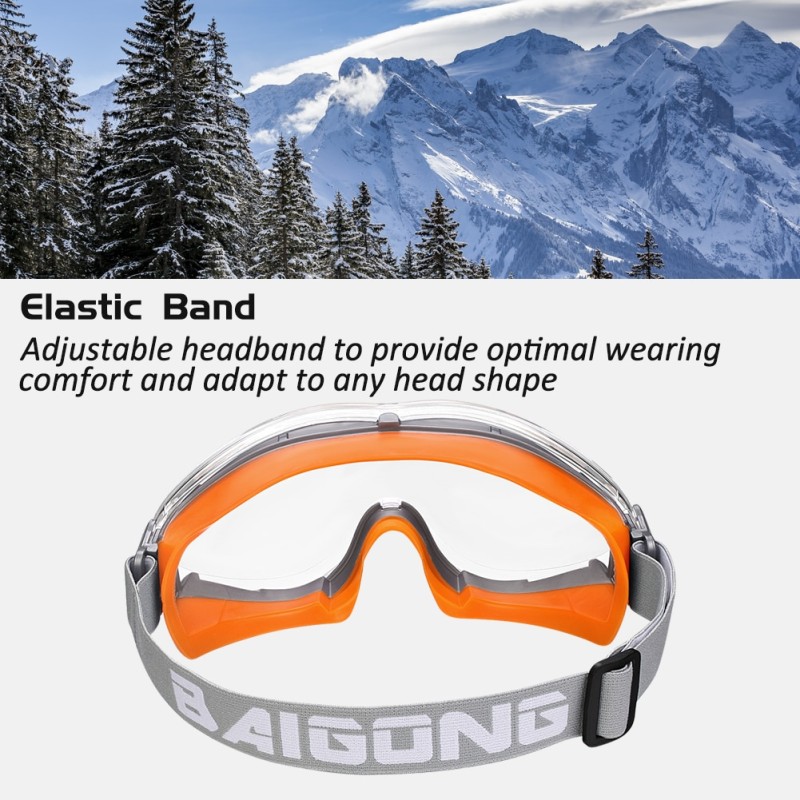 ZOHAN 2PCS Safety Glasses Protective Goggles Anti-UV Waterproof Tactical Sport Eyewear  Eye Protection Glasses Riding Skiing