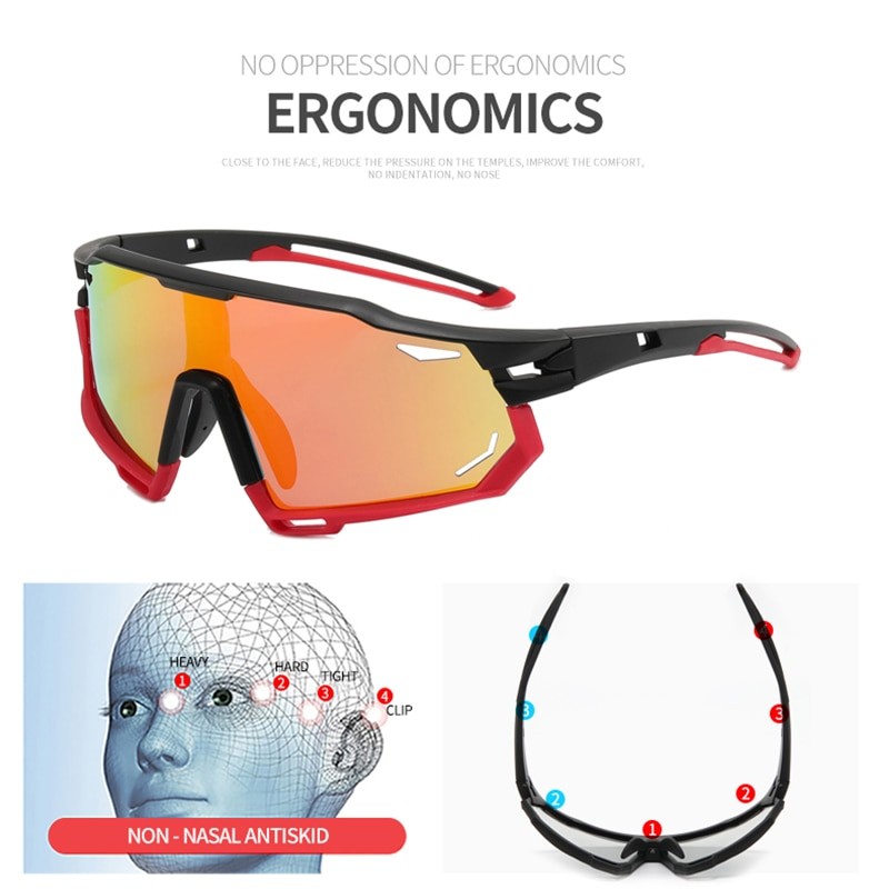 Polarized Sports Glasses Photochromic Men's and Women's Bike Eyewear Mountain MTB Cycling UV400 Sunglasses Bicycle Road Goggles
