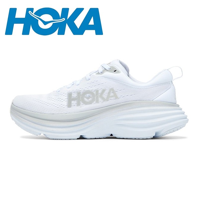 HOKA Bondi 8 Men Sneakers Lightweight Cushioning Outdoor Running Shoes Marathon Trail Running Shoes Elastic Women's Casual Shoes