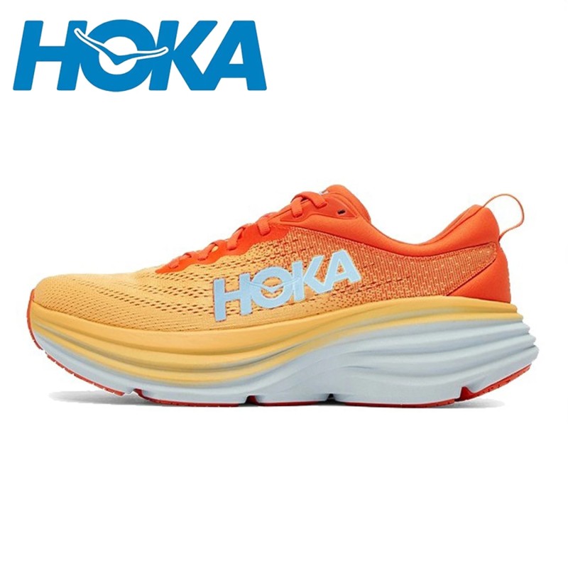 HOKA Bondi 8 Men Sneakers Lightweight Cushioning Outdoor Running Shoes Marathon Trail Running Shoes Elastic Women's Casual Shoes