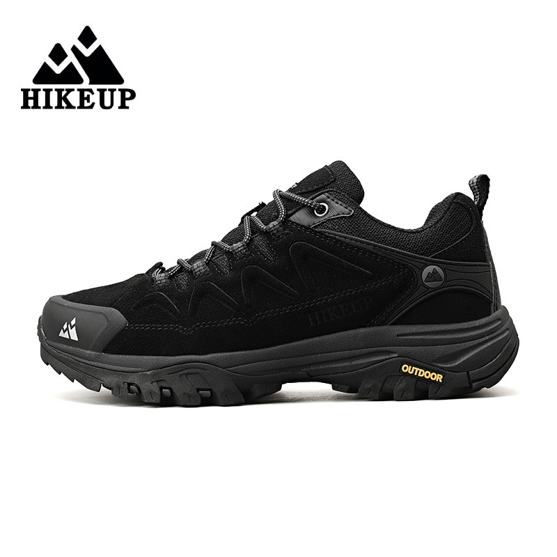 HIKEUP Leather MenÃ¢â‚¬Ëœs Outdoor Hiking Shoes Tourist Trekking Sneakers Mountain Climbing Trail Jogging Shoes For Men Factory Outlet
