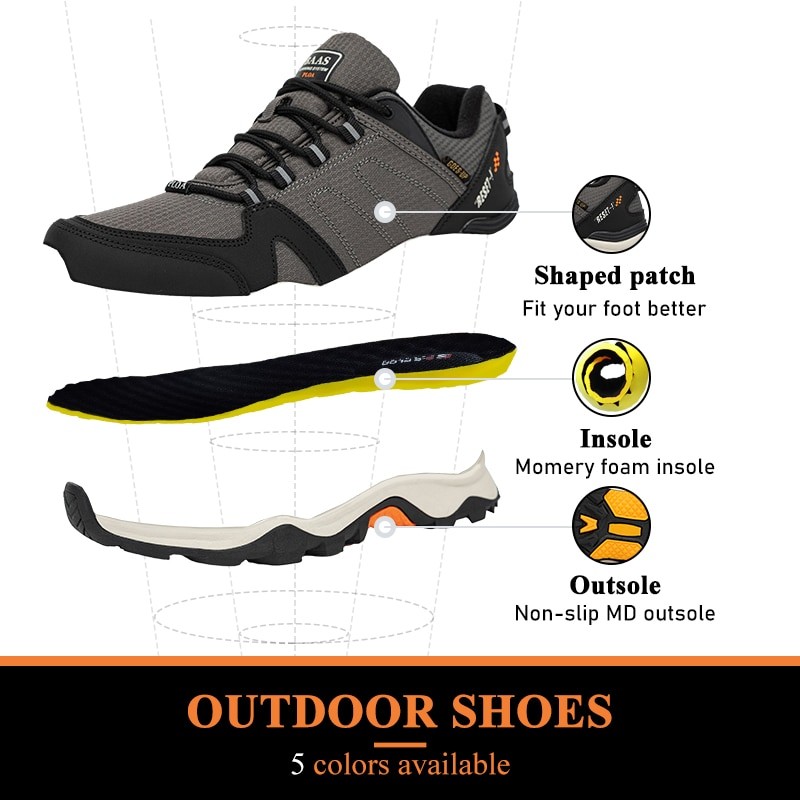 Baasploa 2022 Men's Waterproof Leather Hiking Shoes Non-slip Wear-resistant Outdoor Travel Walking Shoes Fashion Climbing Shoes