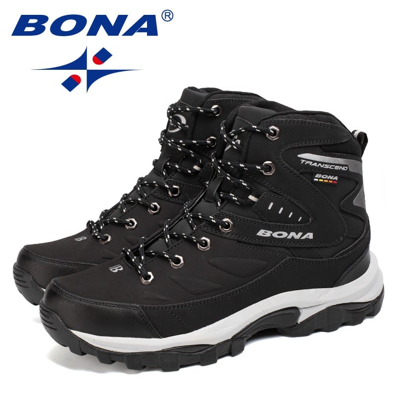 BONA New Hot Style Men Hiking Shoes Winter Outdoor Walking Jogging Shoes Mountain Sport Boots Climbing Sneakers Free Shipping