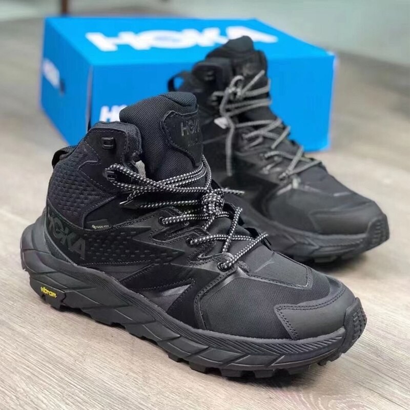 HOKA Anacapa Mid GTX Waterproof Hiking Boots Men Outdoor Trekking Shoes High Top Camping Adventure Boots Trail Running Sneakers