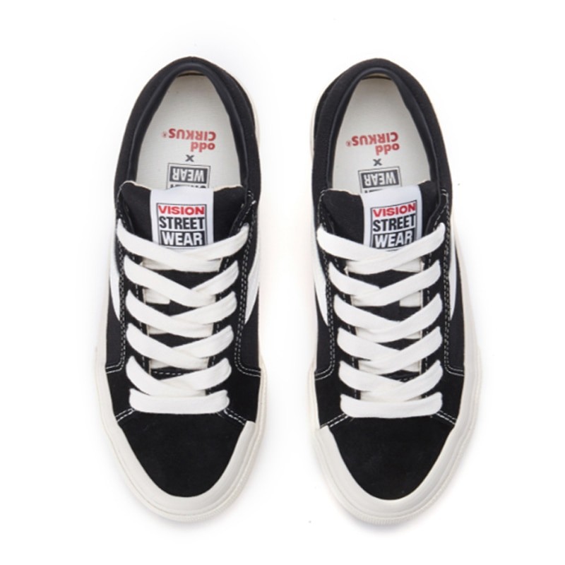 Vision Street Wear x Odd Astley Pro Classics Black Skateboarding Shoes Men Retro Low Top Suede Canvas Shoe Unisex Skate Sneakers