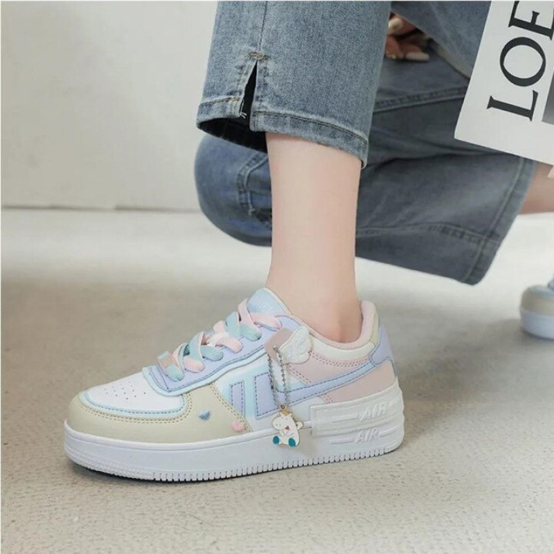 Women Cute Shoes Sweet Lolita Shoes Platform Sneakers Sports Kawaii Flat Causal Student Girls Loli Cos Tenis Round Head Footwear