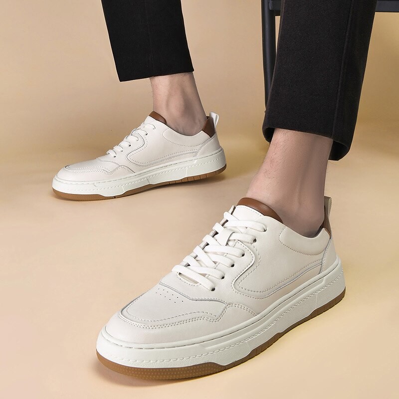 Men Leather Shoes High-quality Sneakers Designer Shoes for Man Fashion Leather Sneakers 2023 New White Casual Skateboard Shoes