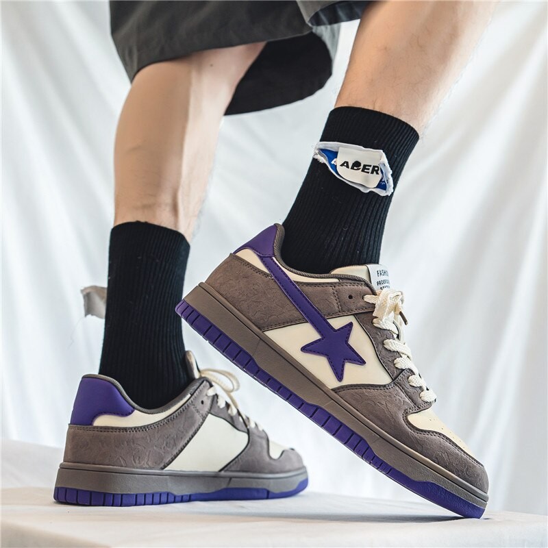 Autumn Men Casual Sneakers Fashion Mixed Colors Star Running Sport Shoes Tennis Shoes Chunky Trainers Walking Jogging Footwear