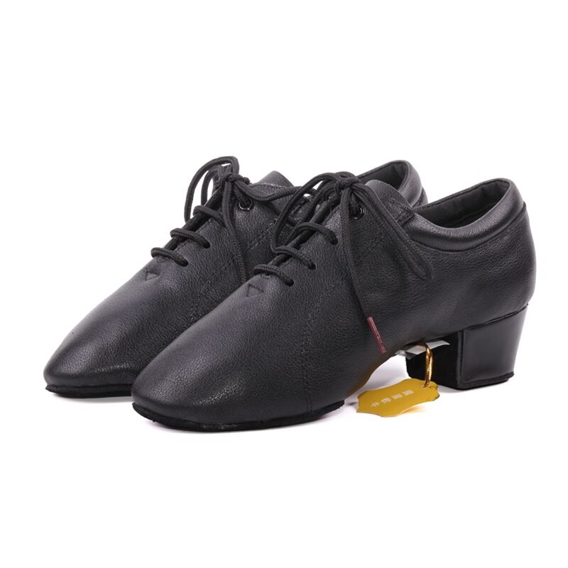 BD Dance Shoes Boys' Latin Dance Shoes Competition Show Bright Leather Soft Sole Children's Shoes 419