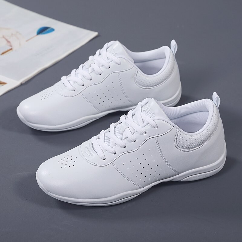 Dance Shoes Athletic Modern Jazz Shoes Sports Fitness Gym Shoes White Unisex Competitive Lightweight Flat Heels Dance Sneakers