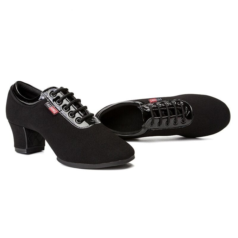 Women Dance Shoes Latin Heels 5CM Practice Ballroom Jazz Salsa Dancing Shoes Black/Red Casual Training Modern Dance Sneakers