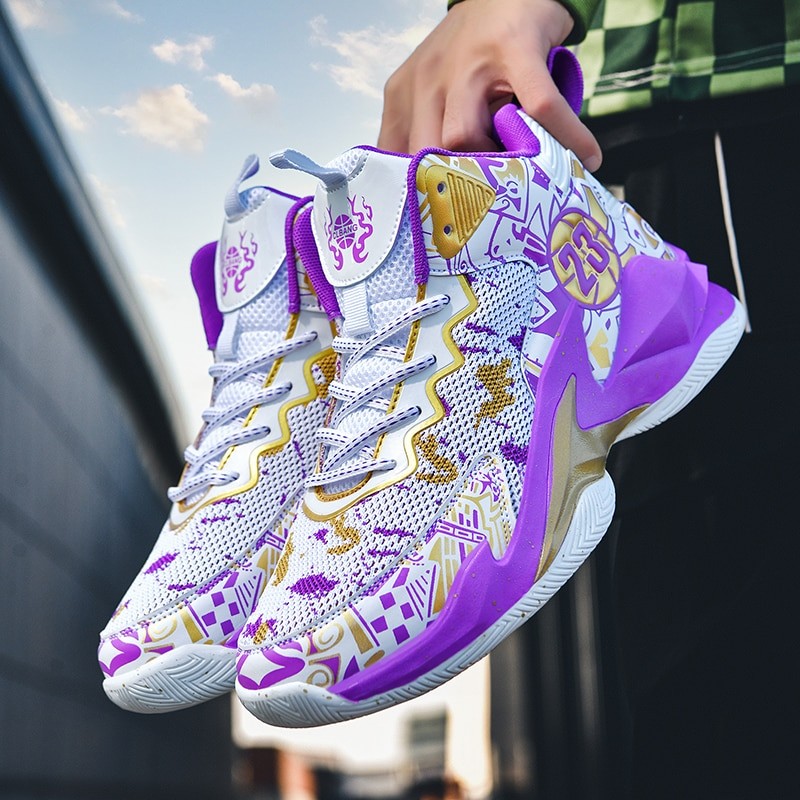 Men Basketball Shoes Women Boys Breathable Non-Slip Wearable Sports Shoes Athletic Sneakers Girls