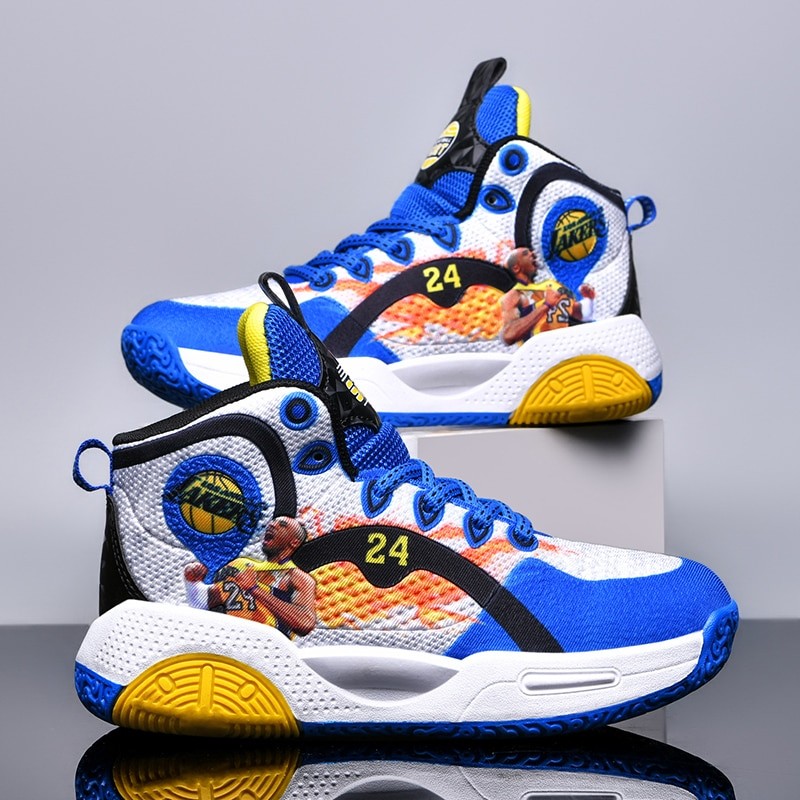 Children's Basketball Shoes 2022 New Style Boys and Girls' Sports Shoes Fashionable Mesh Breathable Basketball Shoes Kids Shoes