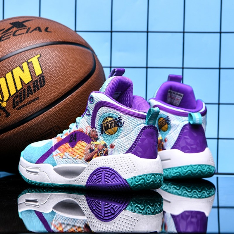 Children's Basketball Shoes 2022 New Style Boys and Girls' Sports Shoes Fashionable Mesh Breathable Basketball Shoes Kids Shoes