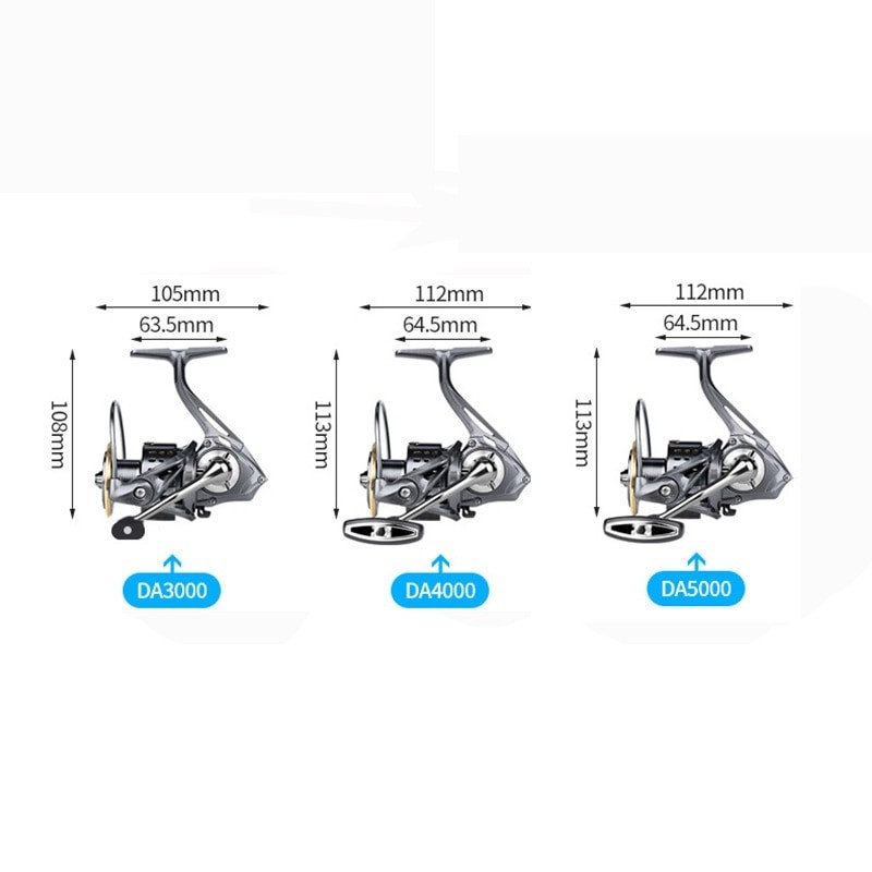 Spinning Fishing Reel 3000,4000,5000 Series Ultralight Max Drag 15kg 5.2:1 Surfcasting Spinning Reel Saltwater Jigging Reels