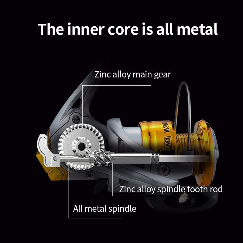 Fishing Reel Metal Movement Spinning Reel Special Price Electroplating Head Fishing Wheel Bait Casting Reel Telescopic Fishing R