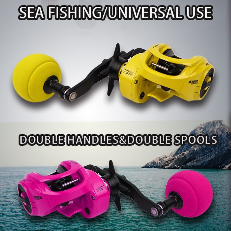 CEMREO Striking Seafishing Bait Casting Fishing Reel Fresh and Saltwater High Speed 7.3:1 Super Drag Power 10kg For Fishing