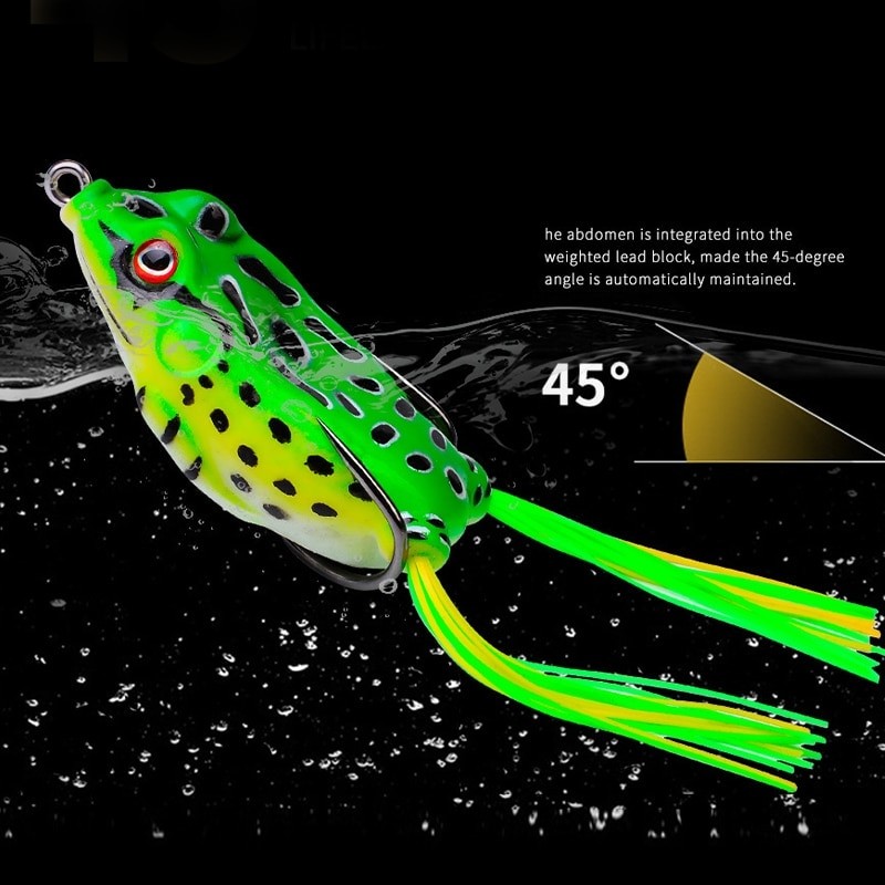 2 Pcs Frog Fishing Lures 5G 8G 13G Trolling Silicone Bait with Fishing Hooks Catfish Top Water Soft Plastic Artificial