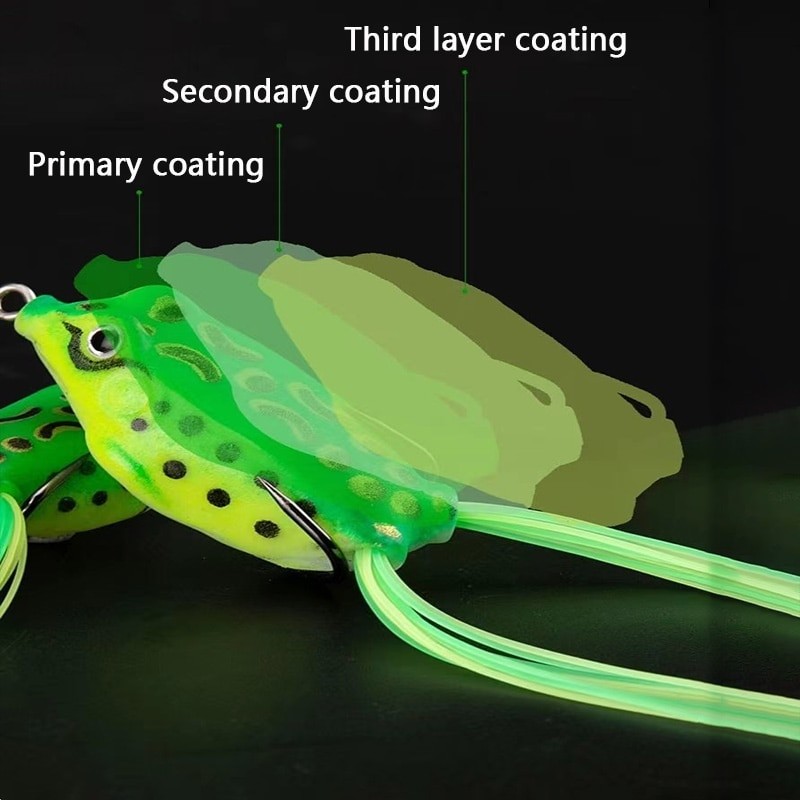 2 Pcs Frog Fishing Lures 5G 8G 13G Trolling Silicone Bait with Fishing Hooks Catfish Top Water Soft Plastic Artificial