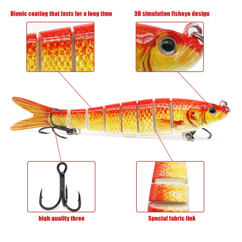 Luya Bionic Jointed Bait Broken Jointed Hard Bait Cloth Strip Jointed Fish 13.5cm/26g Fishing Tackle