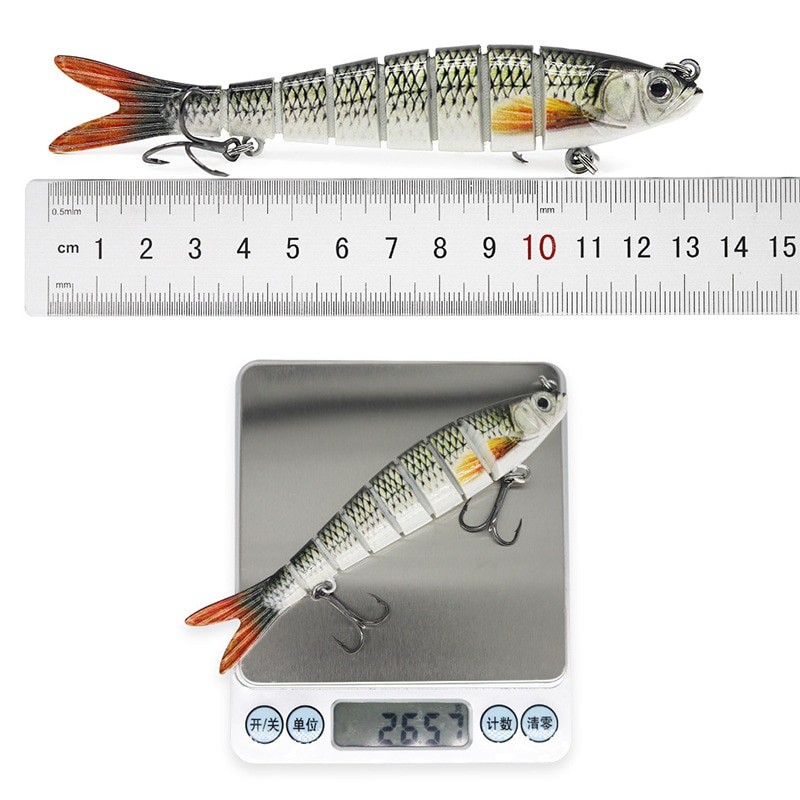 Luya Bionic Jointed Bait Broken Jointed Hard Bait Cloth Strip Jointed Fish 13.5cm/26g Fishing Tackle