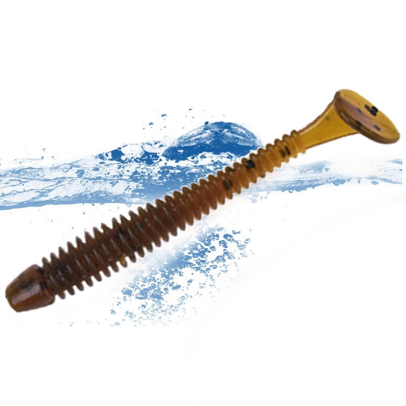 20/50pcs Worms Soft Bait Jigging Wobblers Silicone Artificial Swimbait 0.8g 5cm Spiral Tail Fishing Lure  Bass Carp Pesca Tackle