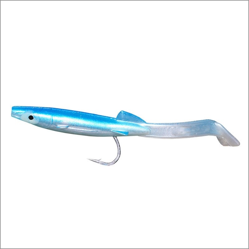 News 6pcs/lot Fishing Lure Fish Eel Lure white Blue Soft Baits with hook 8cm 2.3g Small Fish Eel Artificial bait Pesca Leurre