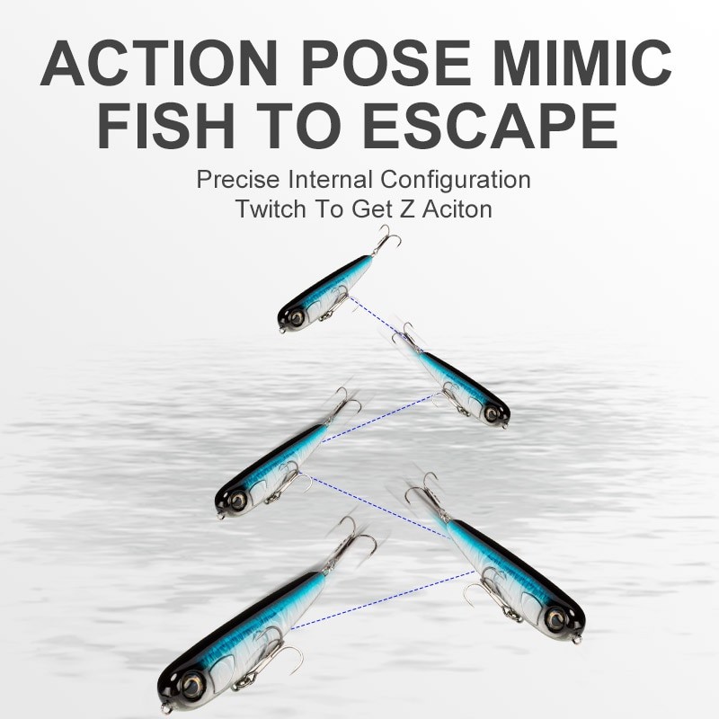 LEYDUN HOPOPEN Floating New Fishing Lures 95mm Pencil Top water Surface Saltwater Hard Baits Dog walking Sea Bass Wobblers Lure