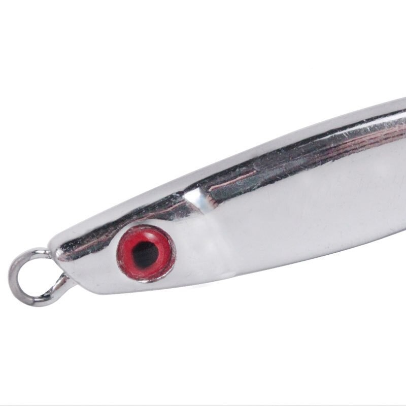 2pcs 7/14g Silver Metal VIB Lures Strong vivid Vibrations Spoon Lure Fishing bait Bass Artificial Hard Bait 3D Eyes Long Shot