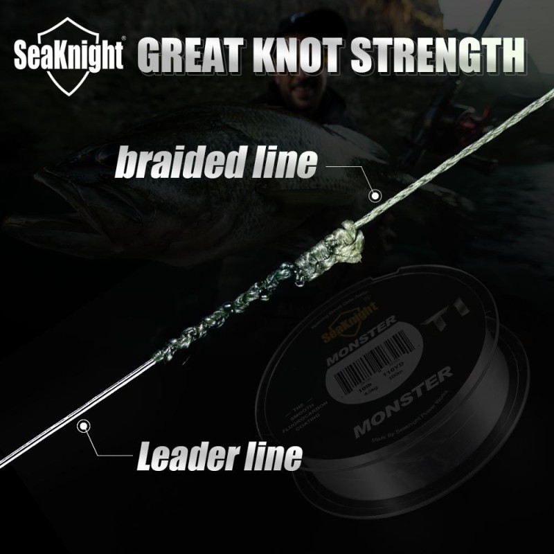 SeaKnight Brand MANSTER T1 Series Fluorocarbon Coating Fishing Line 100M Monofilament Fishing Line Leader Sinking Line