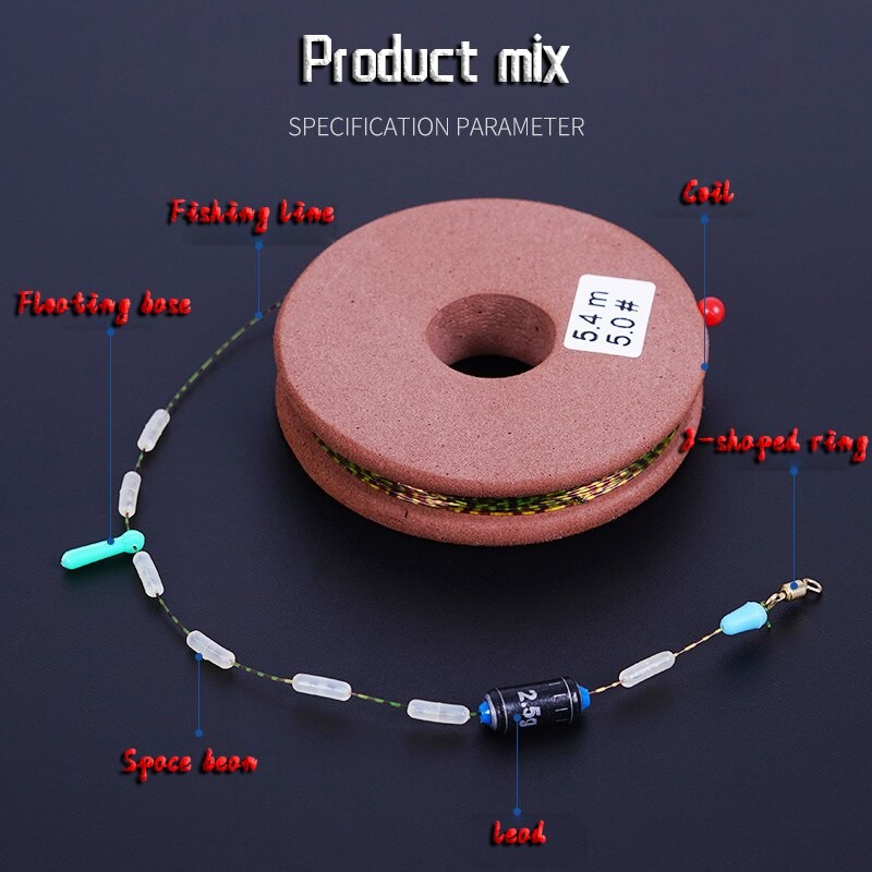 2022 New Finished Fishing Line Spot Invisible 2.1-8.1m Fishing Rod 0.8 # - 6.0 # Line Number Crucian Carp Fishing Accessories