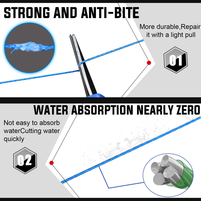 Sougayilang 4 Strands 100M,300M PE Braided Fishing Line 18-66LB Smooth and Durable Fishing Line, Suitable for Carp Fishing
