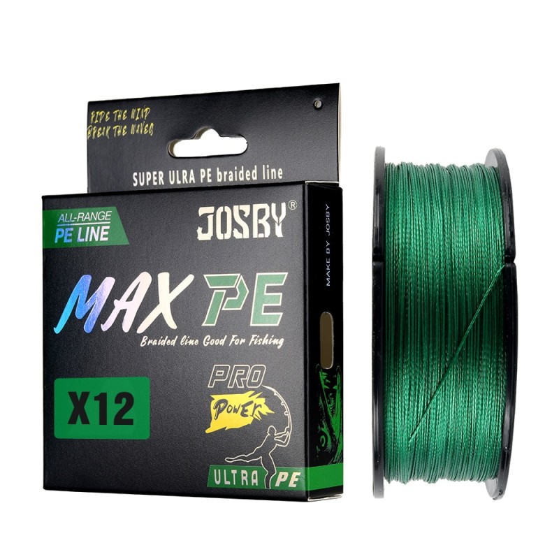 JOSBY Braided Fishing Line Multifilament Carp Fly 12/9 Strand 300M 500M 100M Multicolor Japan Spinning Extreme PE Strong Weave