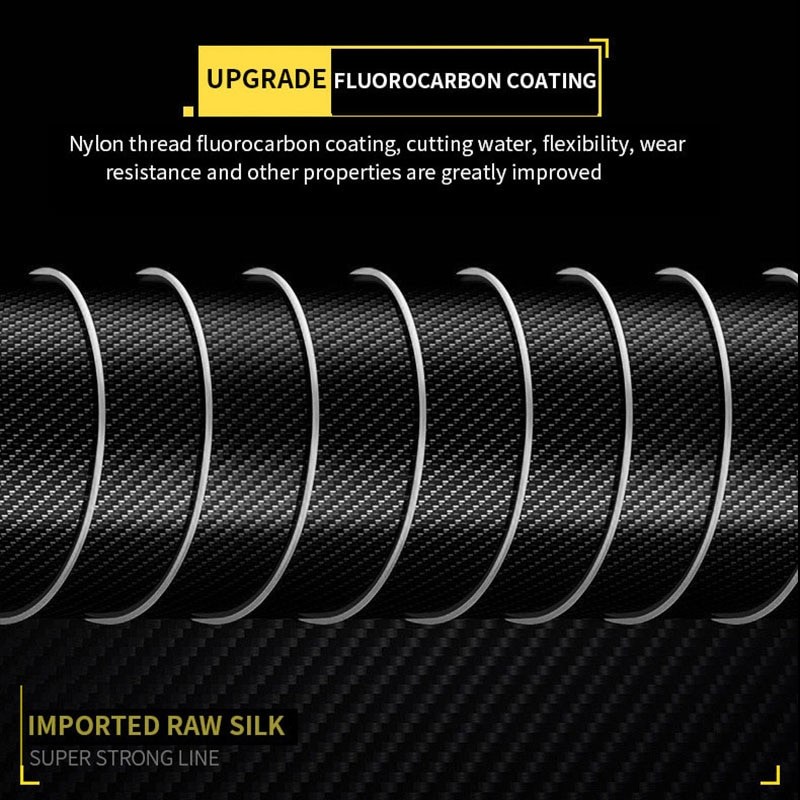 Japan 120M Fluorocarbon Coating Fishing Lines 0.20mm-0.60mm 7.15LB-45LB Sinking Carbon Fiber Leader Line Fishing Lure Wire
