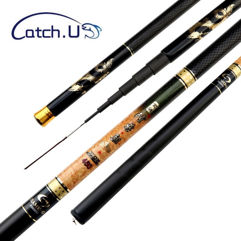 3.6M-7.2M Power Hand Rod Carbon Fiber Ultra Light Telescopic Fishing Rods for River Lake Reservoir Pond Super Hard Stream Pole