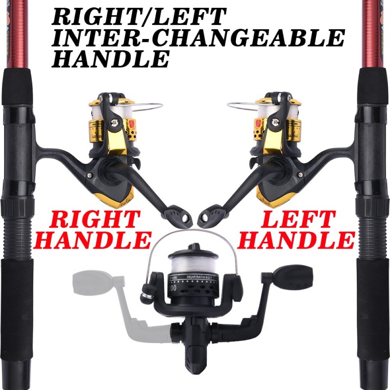 Fishing Rod and Reel Full Kits with Telescopic Fishing Rod and Reel Baits Hooks Saltwater Freshwater Travel Pole Set