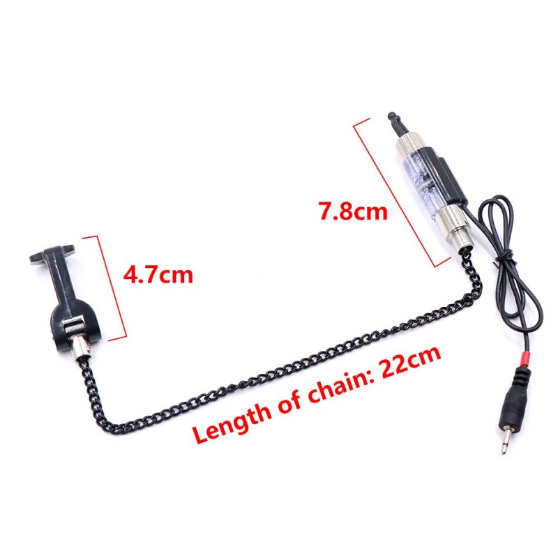 Fishing Bite Alarm Indicator Swinger For Carp Fishing Accessories Fish Rod Bobbins LED Illuminated Connector Fish Tackle Tool