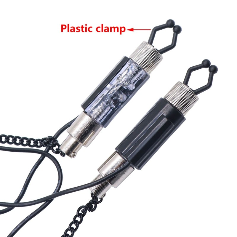 Fishing Bite Alarm Indicator Swinger For Carp Fishing Accessories Fish Rod Bobbins LED Illuminated Connector Fish Tackle Tool