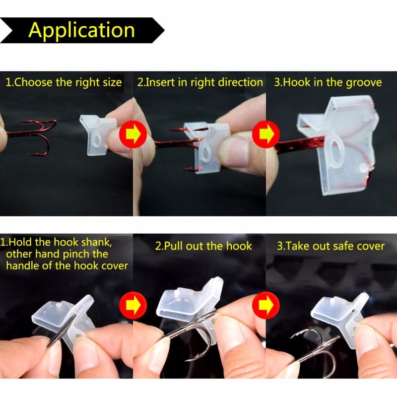 20pcs Trulinoya Treble Grip Hook Protect Case Fishing Hook Protective Cover Carp Fishing Hooks Sleeve