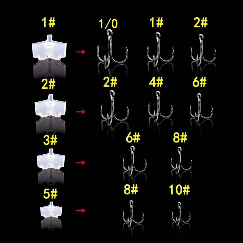 20pcs Trulinoya Treble Grip Hook Protect Case Fishing Hook Protective Cover Carp Fishing Hooks Sleeve