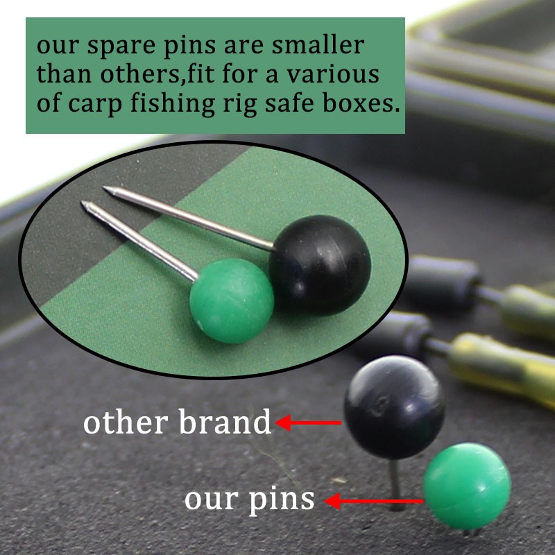 100PCS Pins for Carp Fishing Accessories Storage Box Carp Fishing Line Box Hair Rig Board Carp Fishing Hair Rig Wallet