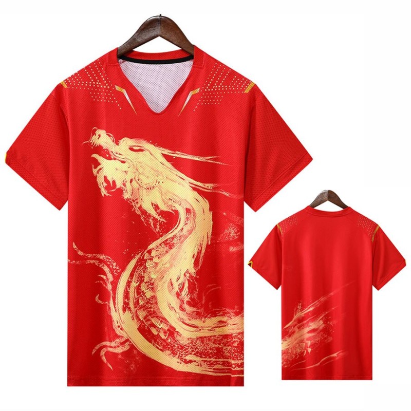 Latest Chinese Dragon Table Tennis Jerseys Kit Men Women Children China Ping Pong Suits Table Tennis Sets Sport Shirt Clothes