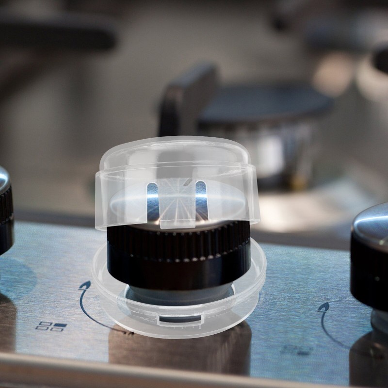 Stove Knob Covers Gas Child Safety Proof Guard Locks Oven Door Shield Cooker Burners Kids Clear Switch Baby Home Kitchen Knobs