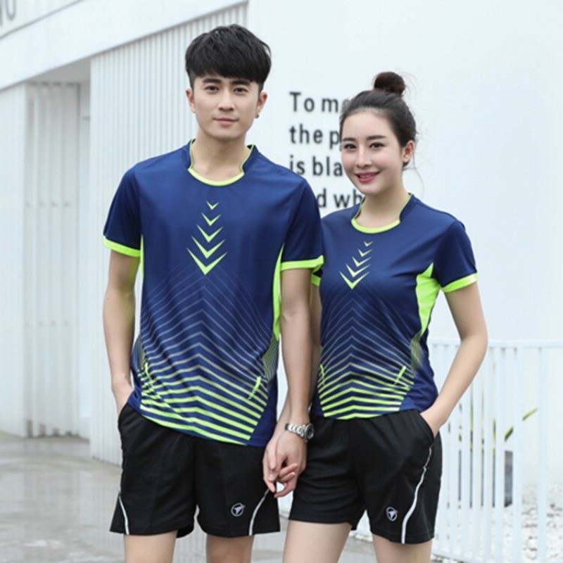NEW Badminton/tennis sportswear Shirts Man Breathable T-shirt Quick Dry Gym exercise Table tennis Jersey shorts free shi'p'ping