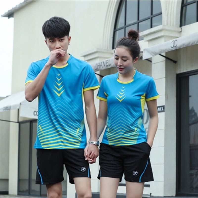 NEW Badminton/tennis sportswear Shirts Man Breathable T-shirt Quick Dry Gym exercise Table tennis Jersey shorts free shi'p'ping