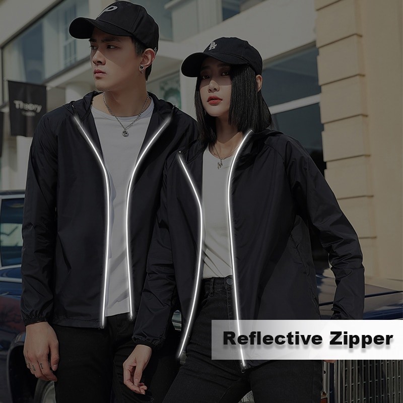 LNGXO Men Women Hiking Jackets Waterproof Camping Trekking Jacket Unisex Quick Dry Rain Coat Sun-Protective Outdoor Windbreaker