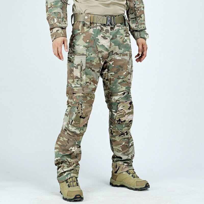 Pioneer Tactical Frog Pants Camouflage Pants Men's Outdoor Training Wear-resistant Breathable Top Combat Multi-bag Pants