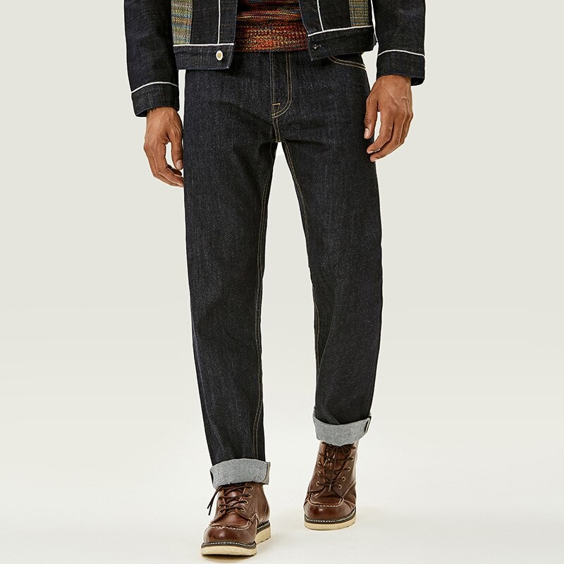 OKONKWO 16oz Heavyweight Stripe Workwear Thick Canvas Motorcycle Pants Knight Trousers Outdoor Trekking Riding Camping Tooling